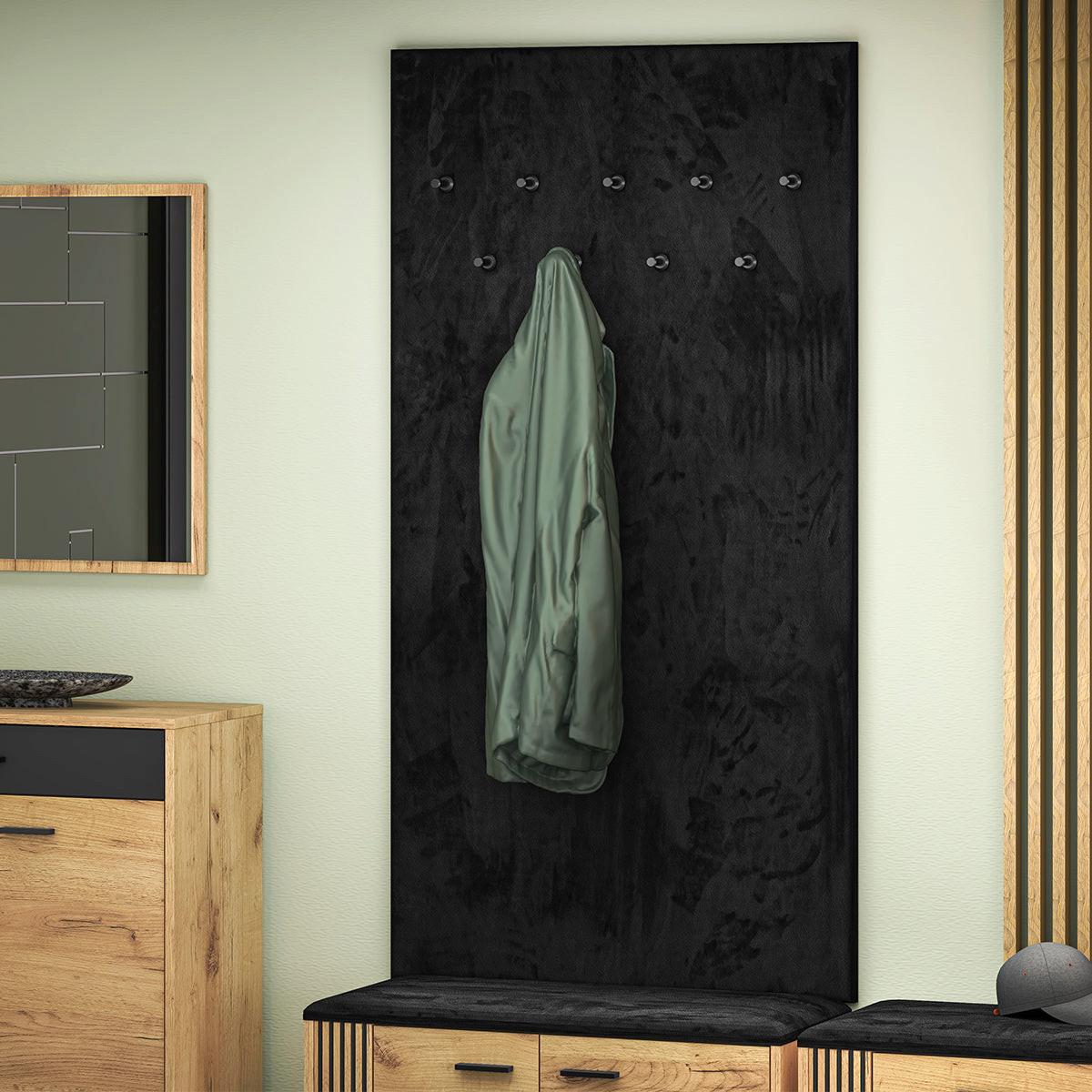 VITRINE Nilo Schwarz - Schwarz, Holzwerkstoff (80/153/3cm) - Petits-meubles