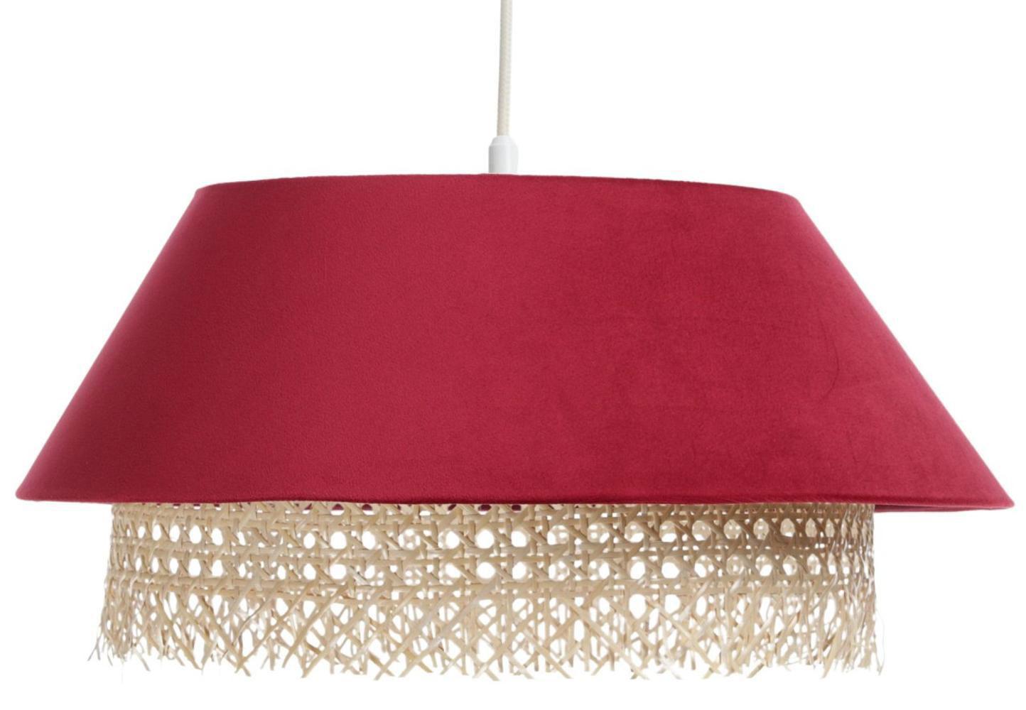 HÄNGELEUCHTE Rot 40/19 cm - Rot, Naturmaterialien (40/1.3/19cm) - ONZENO