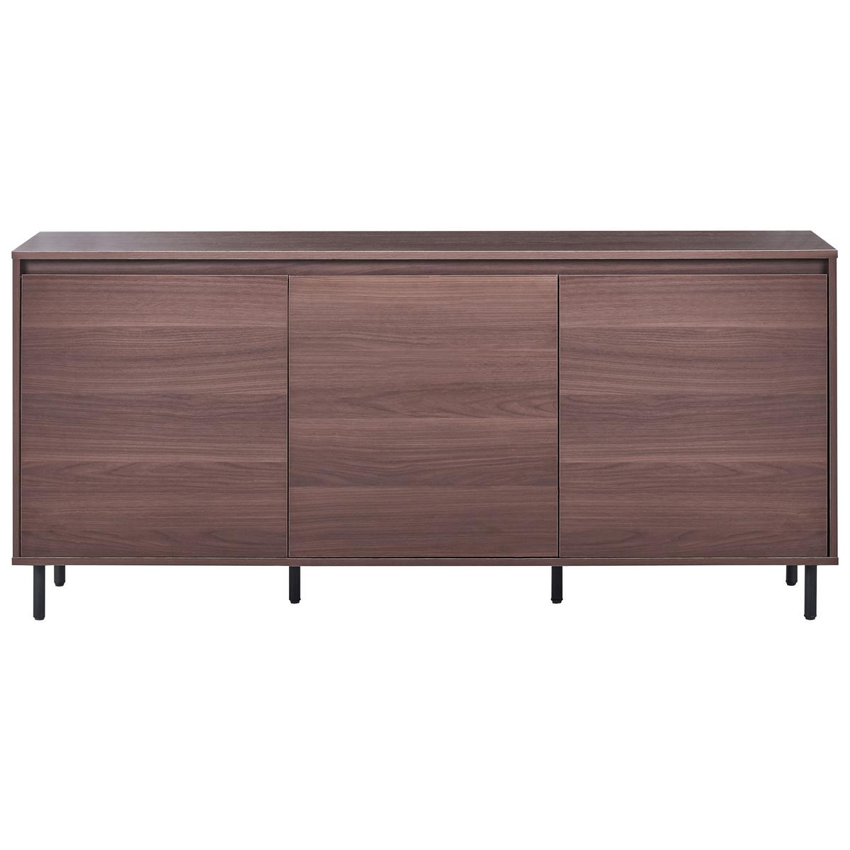 SCHRANK Dunkelbraun Nikea - Dunkelbraun, Holzwerkstoff (165/75/40cm) - Beliani
