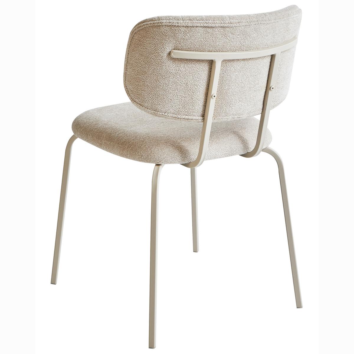 ESSZIMMERSTUHL 2er-Set Hellbeige Irins - Beige, Textil (48/76/50cm) - Beliani