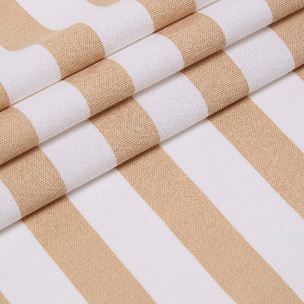 BAUMWOLLSTOFF Meterware beige-weiß gestreift, 150 cm - Beige, Textil (150/100cm) - Homescapes