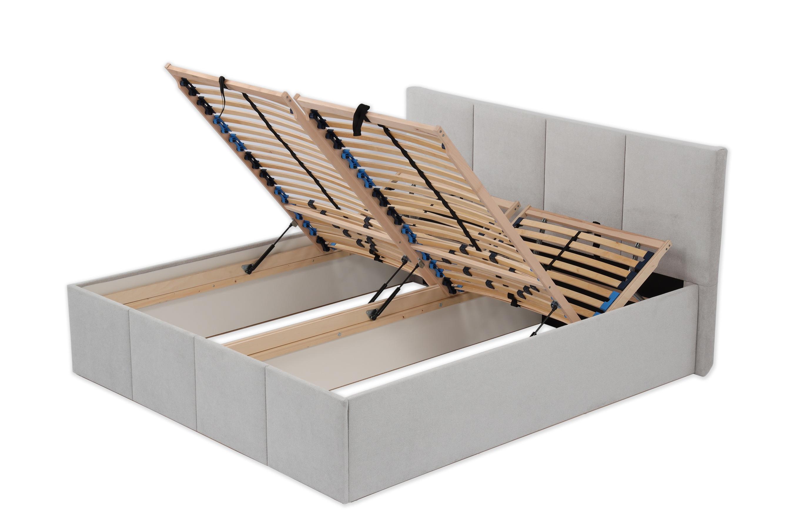 POLSTERBETT Dalas Grau 180 x 200 x 40 cm Bettkasten Mit hochwertiger Matratze H3 (bis 120 kg) und Lattenrost - Grau, Holz (180/200cm) - Halmon Schlafkomfort Betten 