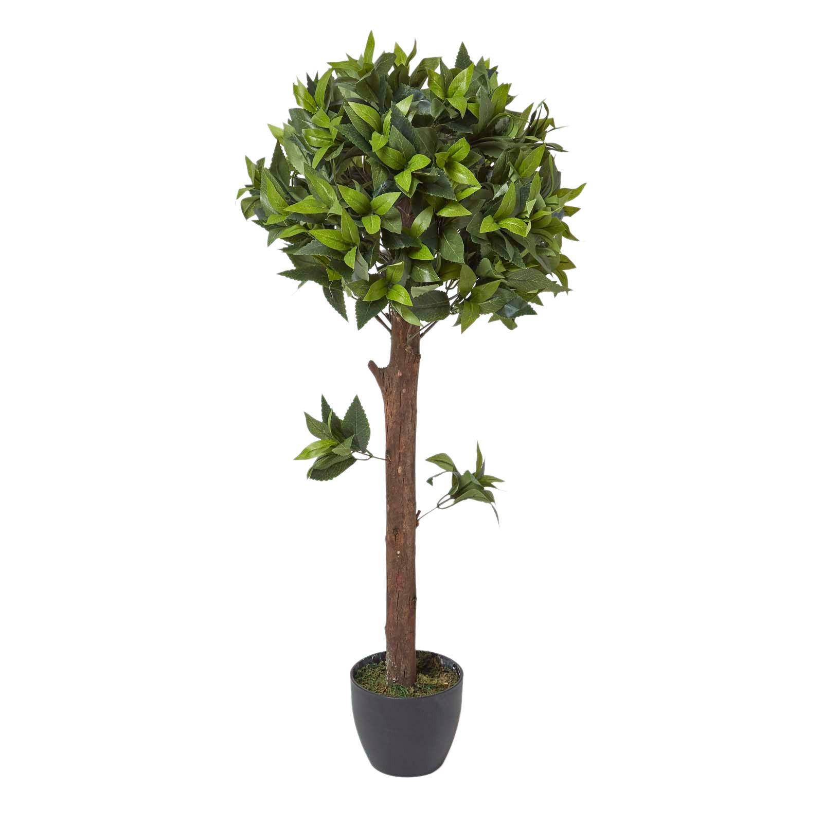 KUNSTBAUM Lorbeer formgeschnitten, 91 cm - Grün, Kunststoff (91cm) - Homescapes