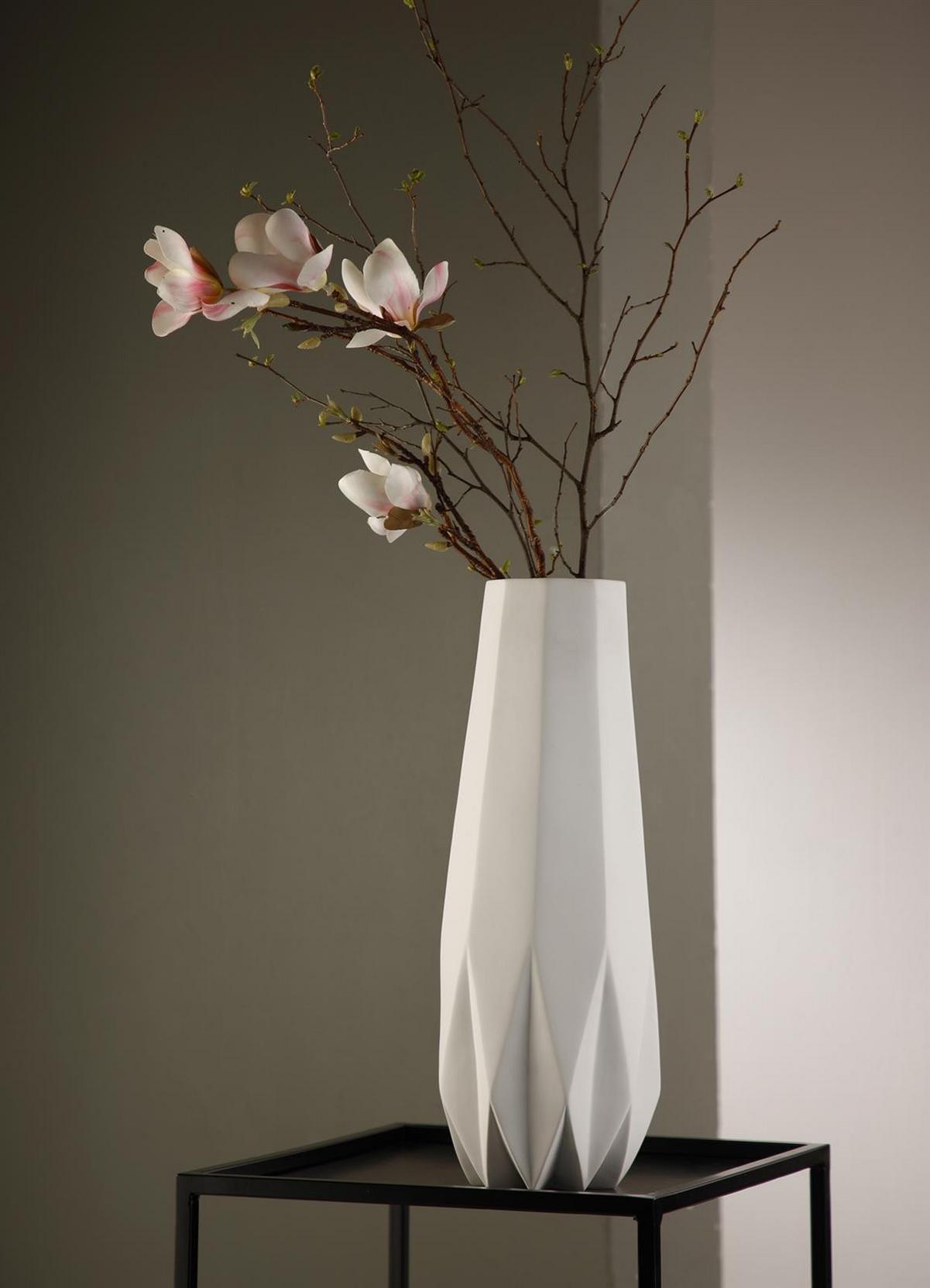 VASE Polygono Star weiß 41 cm - Weiß, Keramik (41cm) - Goebel