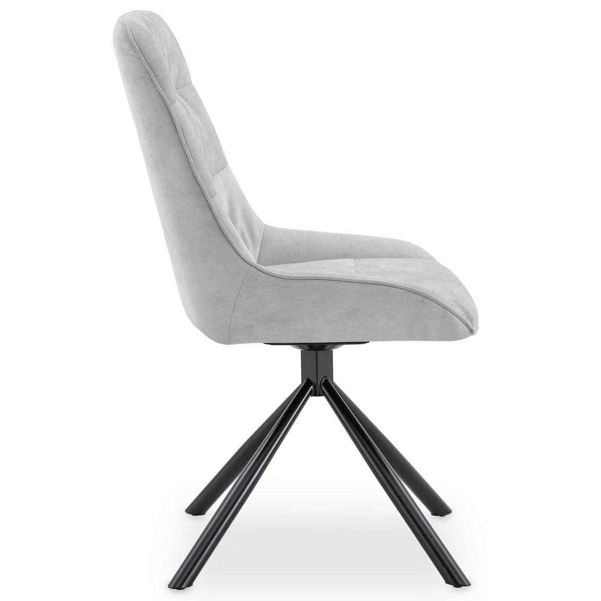 ESSZIMMERSTÜHLE LIBRA 2er-Set grau - Grau, Textil (50/90/60cm) - IDIMEX
