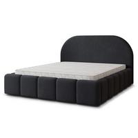 POLSTERBETT FLUSSO 200x200 cm mit Bettkästen - Schwarz - Schwarz, Holz (200/200cm) - MASSENO