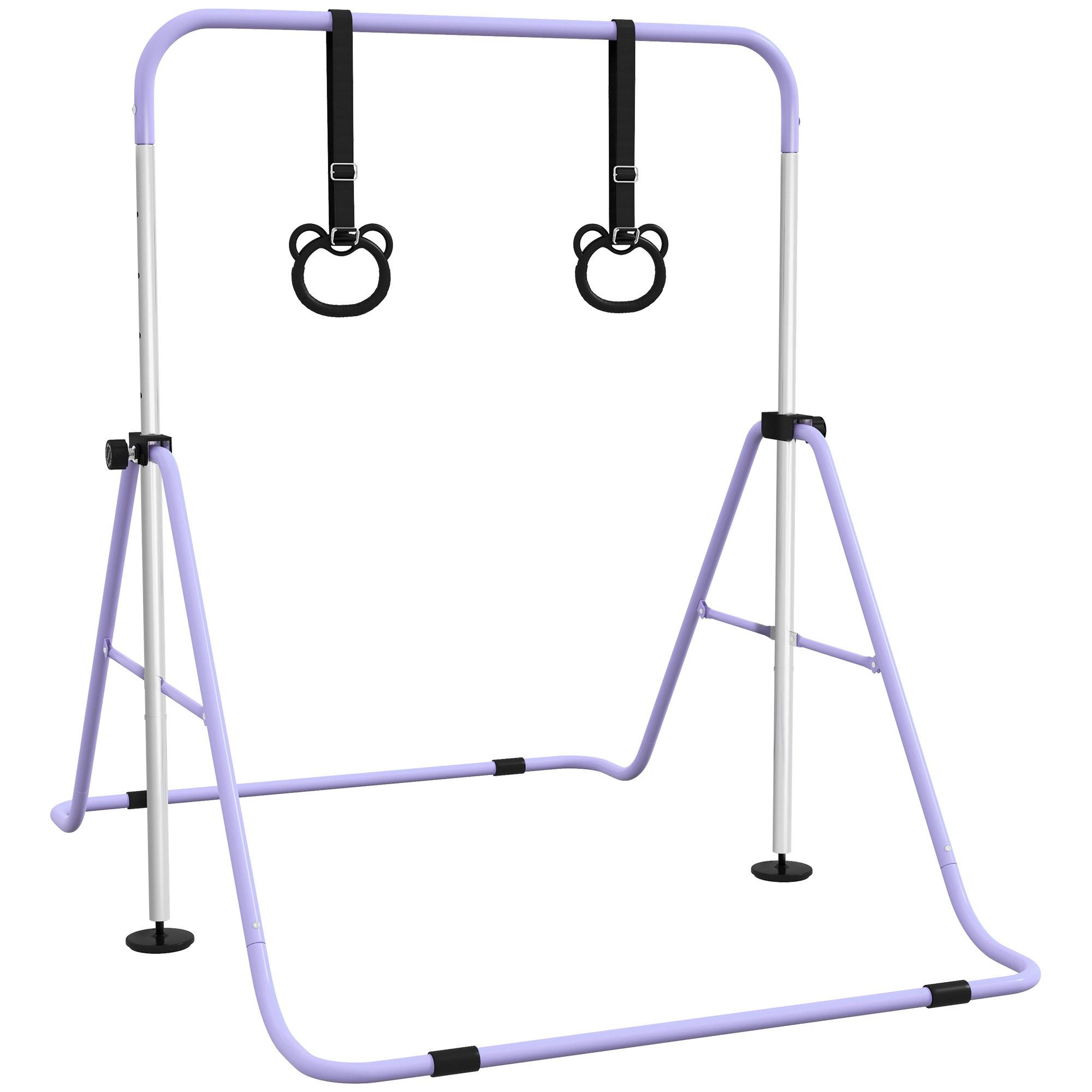 KINDERTURNSTANGE Stahl Violett - Violett, Metall (105/128/148cm) - HOMCOM