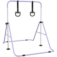 KINDERTURNSTANGE Stahl Violett - Violett, Metall (105/128/148cm) - HOMCOM