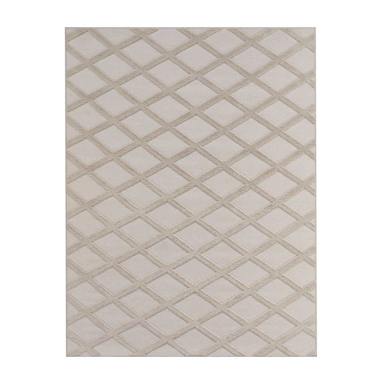 FLACHWEBETEPPICH Skandinavisch Hellbeige Creme 80 x 150 cm - Beige, Kunststoff (80/150cm) - TT Home