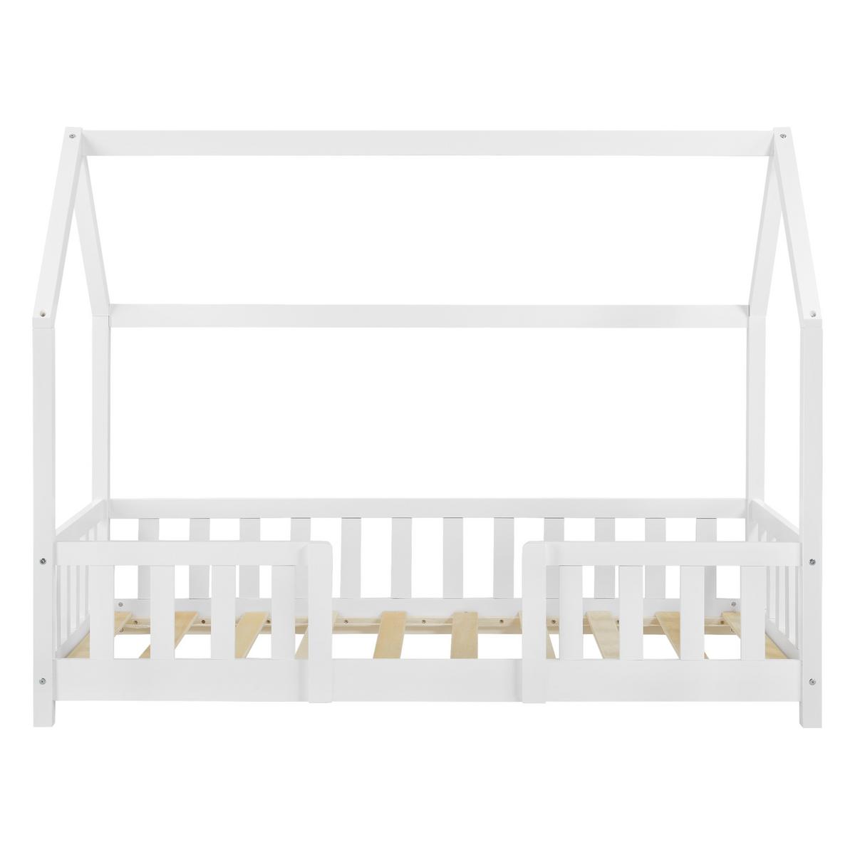HAUSBETT Sisimiut - Weiß, Holz (80/160cm) - [en.casa]