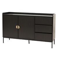 SIDEBOARD Schwarz - Schwarz, Holz (130/80/42cm) - MCW