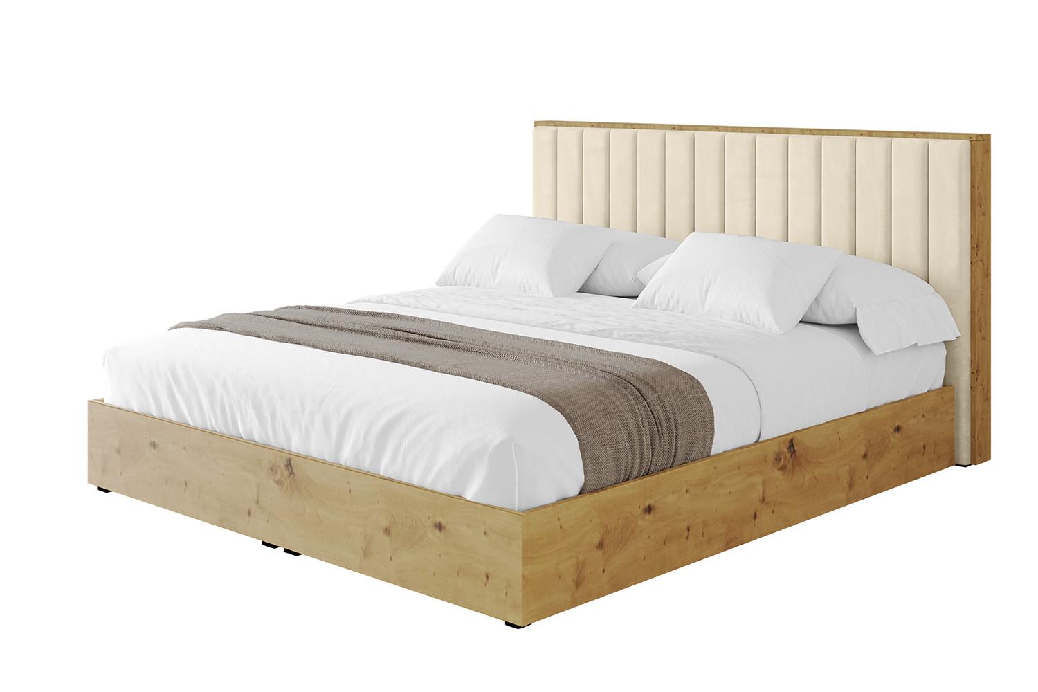 POLSTERBETT mit Bettkasten und Lattenrost, Boxbett ohne Matratze - ENZO4 180x200 Beige - Ecru, Holzwerkstoff/Textil (180/200cm) - ALTDECOR