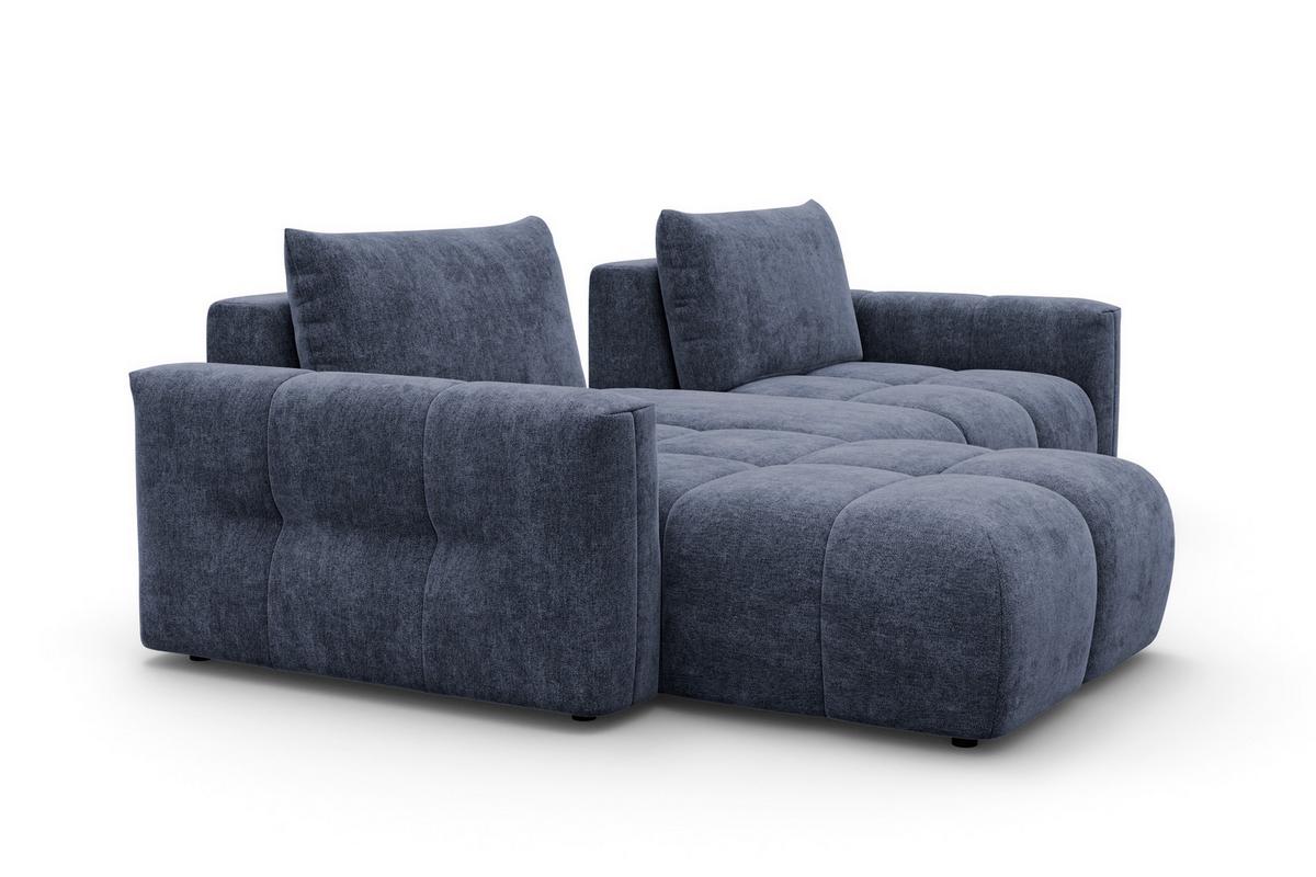 ECKSOFA VERONA 4-Sitzer LINKS, Marineblau - Blau/Schwarz, Holz/Textil (282/173cm) - Courtois Laville
