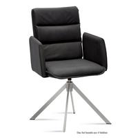 ARMLEHNSTUHL drehbar (4er-Set) Dulsea 52x92x60 Edelstahl/Anthrazit - Edelstahlfarben/Anthrazit, Kunststoff (60/92/52cm) - 58aufmkessel