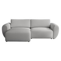 ECKSOFA Suzi - Hellgrau/Schwarz, Holzwerkstoff/Kunststoff (147/261cm) - MIRJAN24