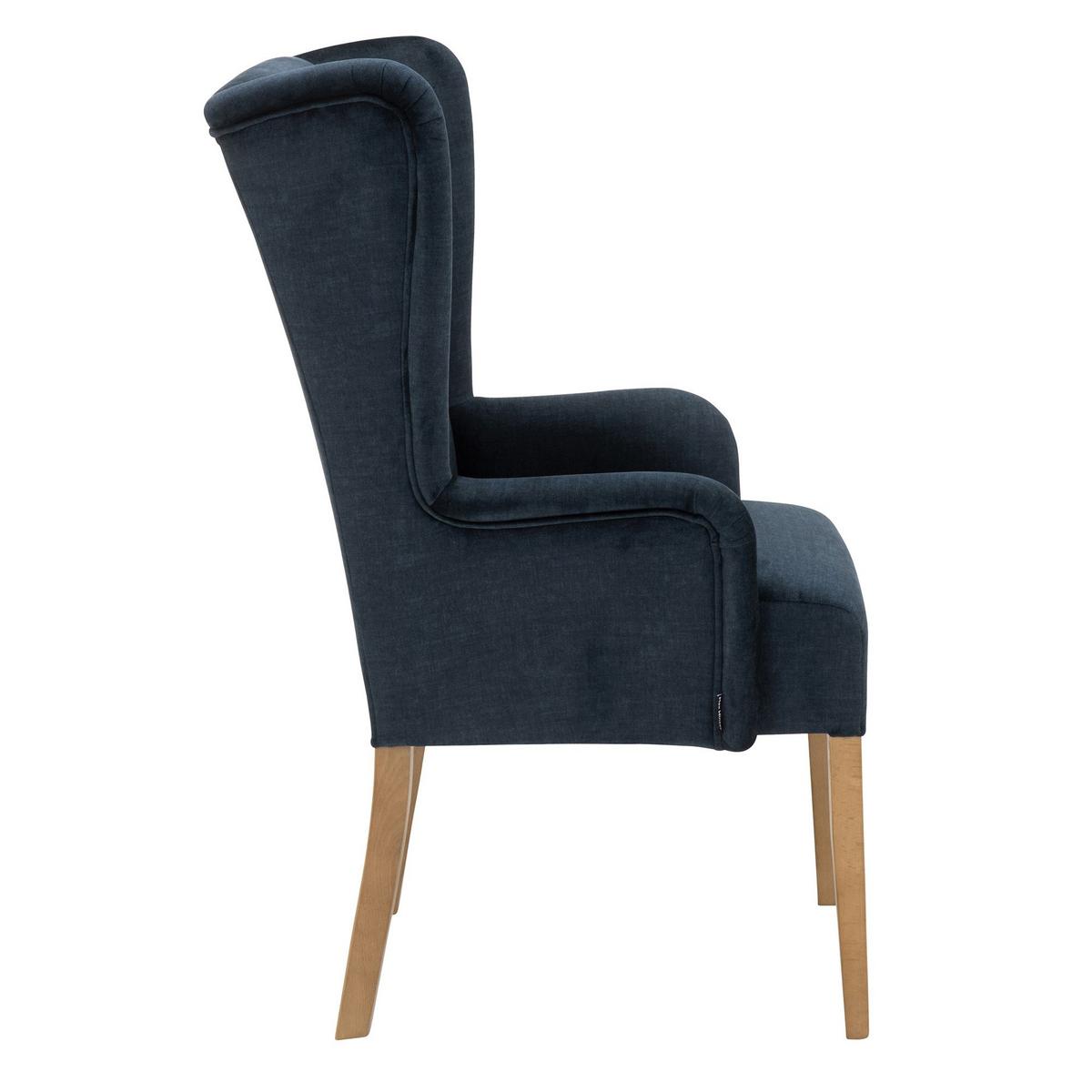 SESSEL Katrya Samtvelours dunkelblau - Dunkelblau, Kunststoff (62/107/68cm) - 58aufmkessel