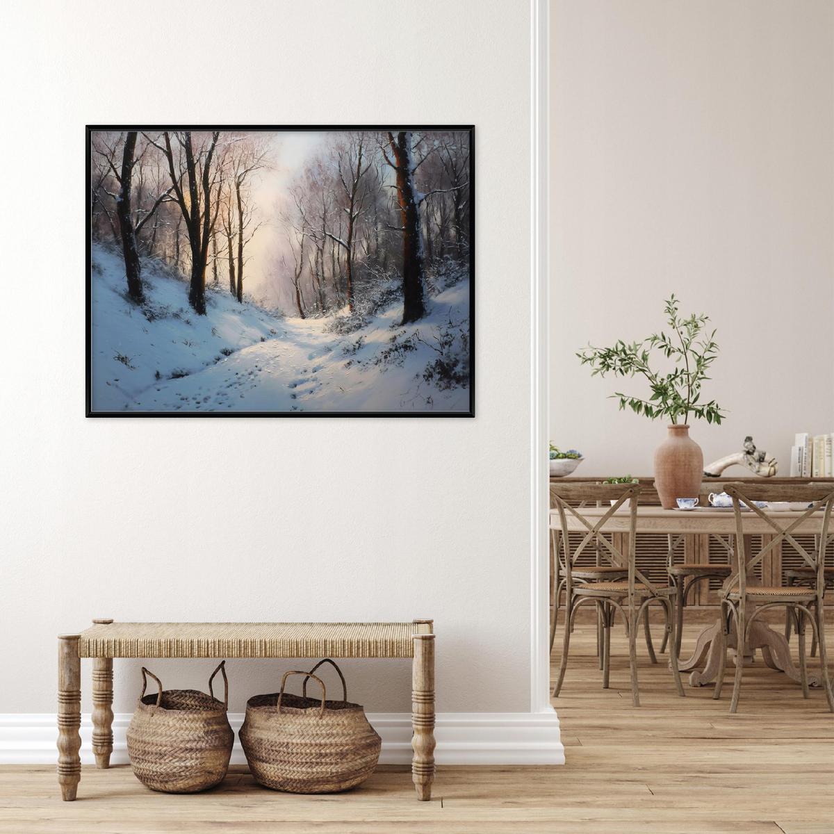 BILDER mit Rahmen Wald Bäume Beige 60x40 cm - Multicolor, Holzwerkstoff (60/40cm) - Wallarena