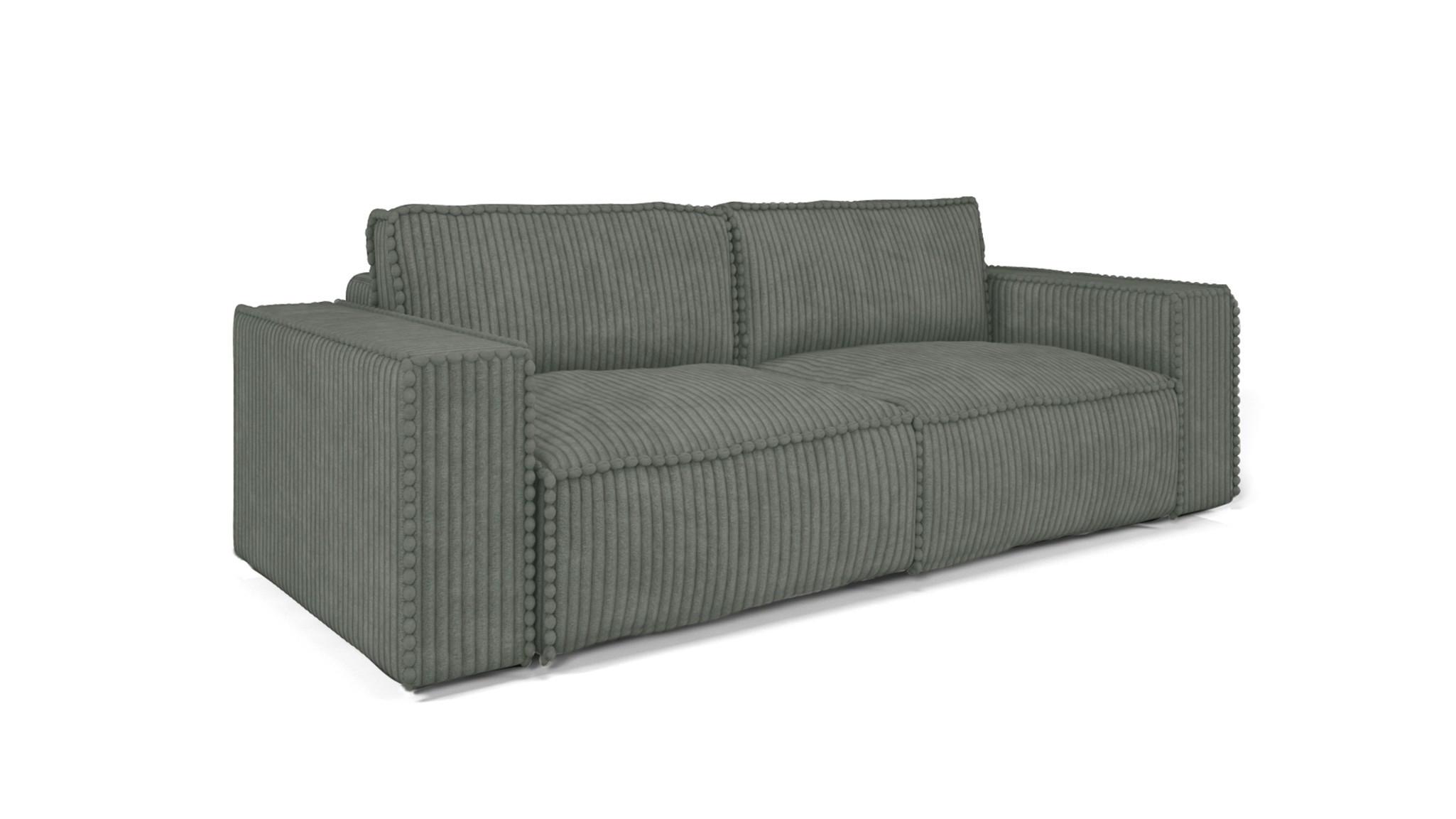 SCHLAFSOFA Vajana - Grün, Holzwerkstoff/Textil (240/86/102cm) - Fun Möbel