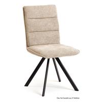 ESSZIMMERSTUHL (8er-Set) Debbi 47x92x60 Schwarz/Natur - Schwarz/Naturfarben, Kunststoff (60/92/47cm) - 58aufmkessel