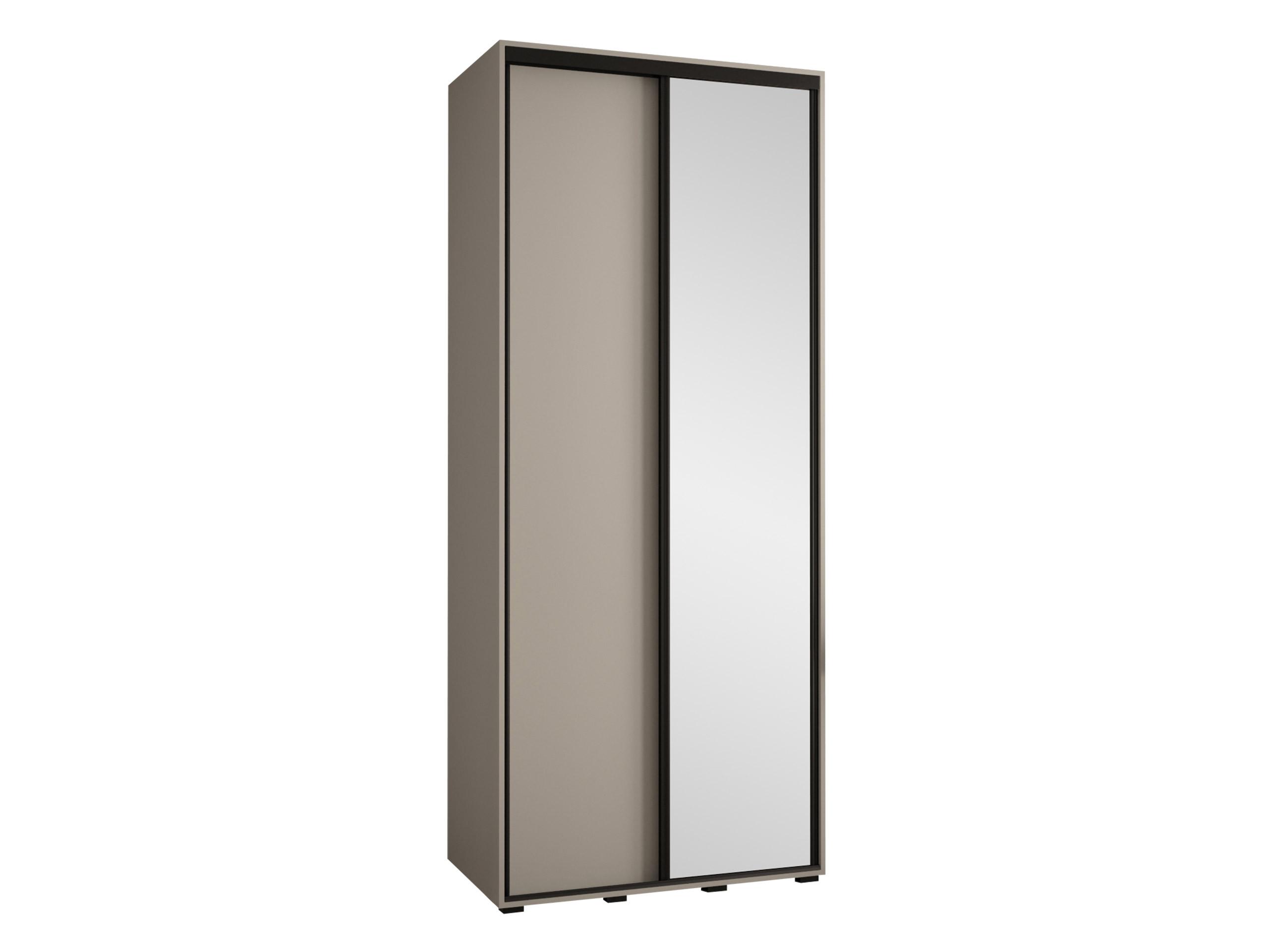 KLEIDERSCHRANK Dakota 3 120 cm - Beige/Schwarz, Holzwerkstoff/Kunststoff (120/235/60cm) - MIRJAN24