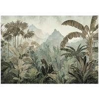 FOTOTAPETE Dschungel Wald Natur Wohnzimmer 200x140 - Multicolor, Papier (200/140cm) - Wallarena