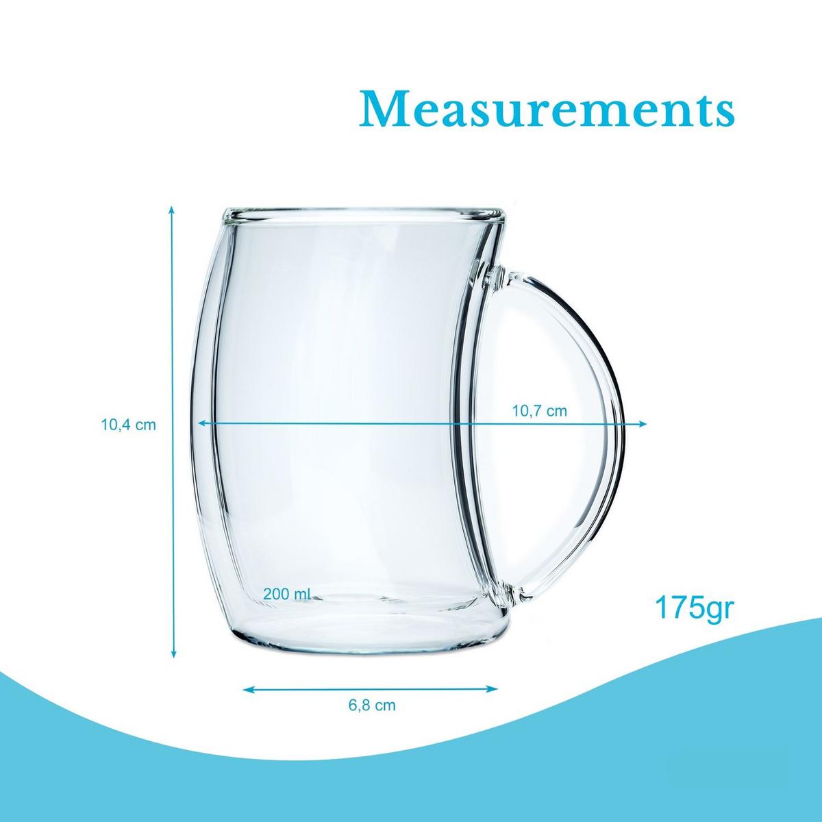 TEEGLAS 200ml (4er-Set) - Transparent, Glas (0.2L) - Intirilife