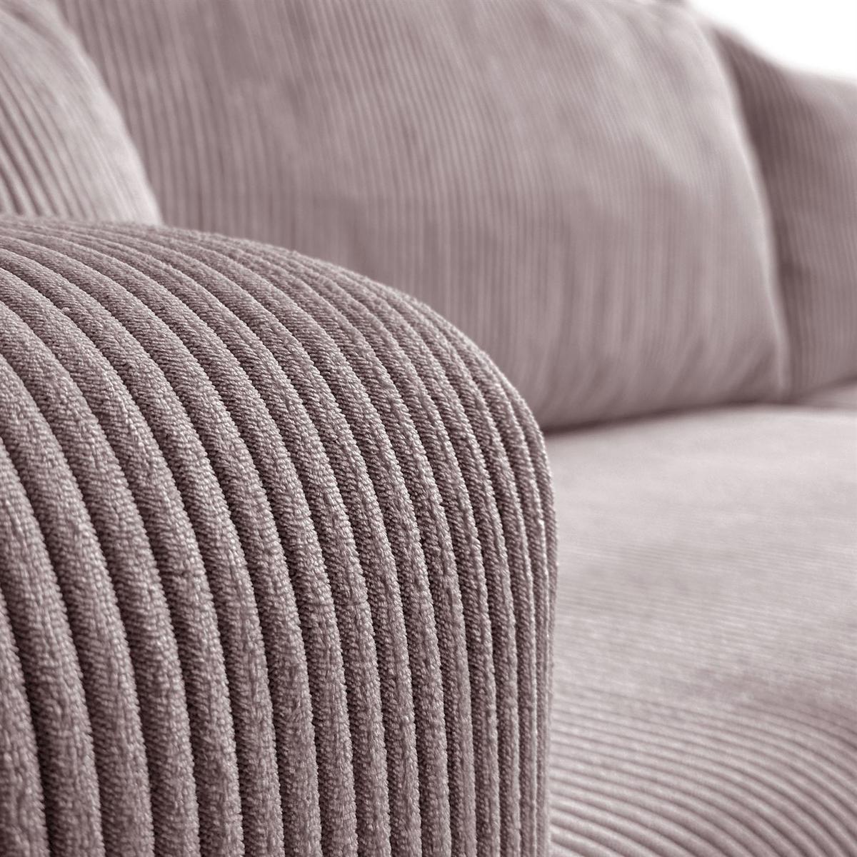 ECKSOFA Gepolstertes PRESTIGE XL mit Schlaffunktion und Bettkasten, Poso 27 - Rosa, Textil (277/143cm) - Lookway