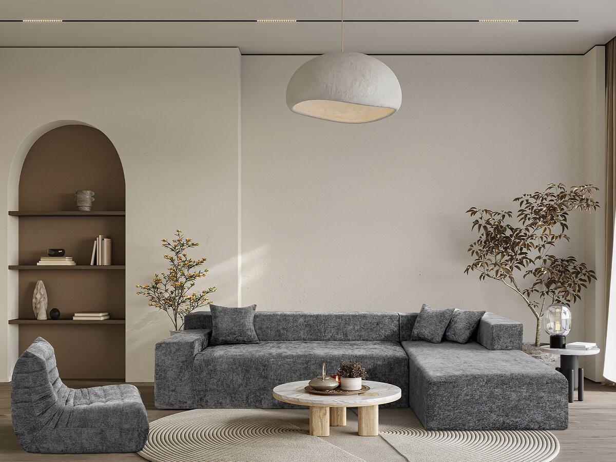 ECKSOFA tessaro Grau - Grau, Textil (175/270cm) - Habitat Garten