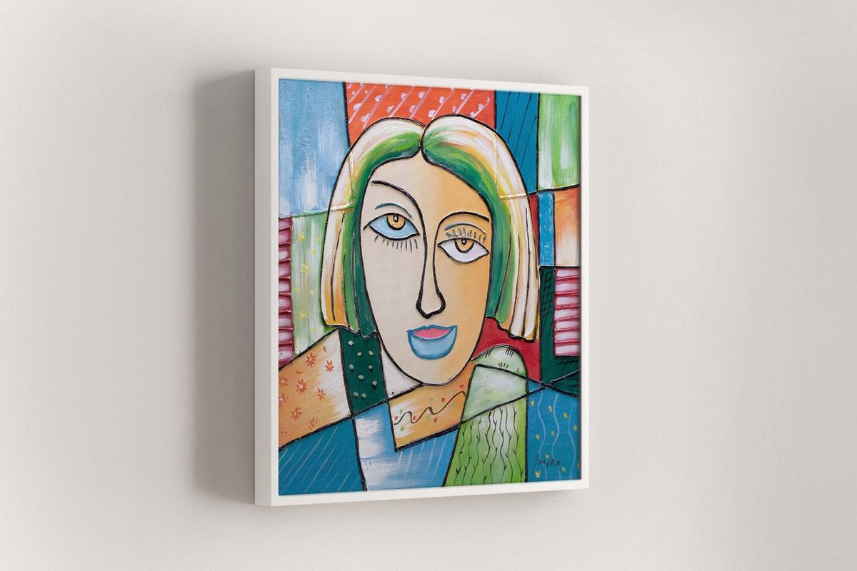 ACRYLBILD HANDGEMALT 80/80 cm - Multicolor, Holz/Textil (80/80cm) - KUNSTLOFT