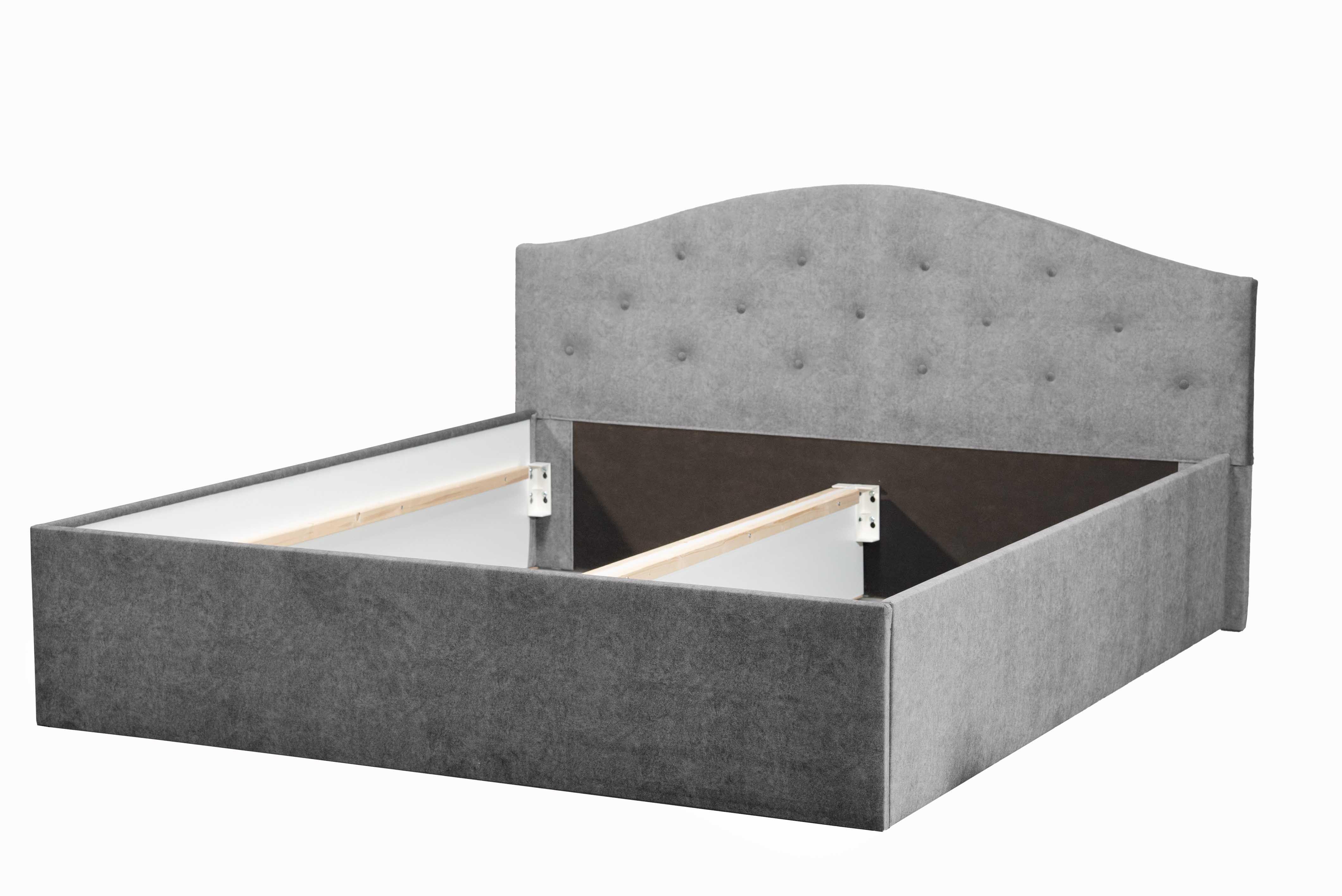 POLSTERBETT Oslo Grau 180 x 200 x 40 cm Stauraum ohne hydraulische Funktion Mit hochwertiger Matratze H2 (bis 100 kg) und Lattenrost - Grau, Holz (180/200cm) - Halmon Schlafkomfort Betten 