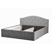POLSTERBETT Oslo Grau 160 x 200 x 40 cm Stauraum ohne hydraulische Funktion Mit hochwertiger Matratze H2 (bis 100 kg) und Lattenrost - Grau, Holz (160/200cm) - Halmon Schlafkomfort Betten 