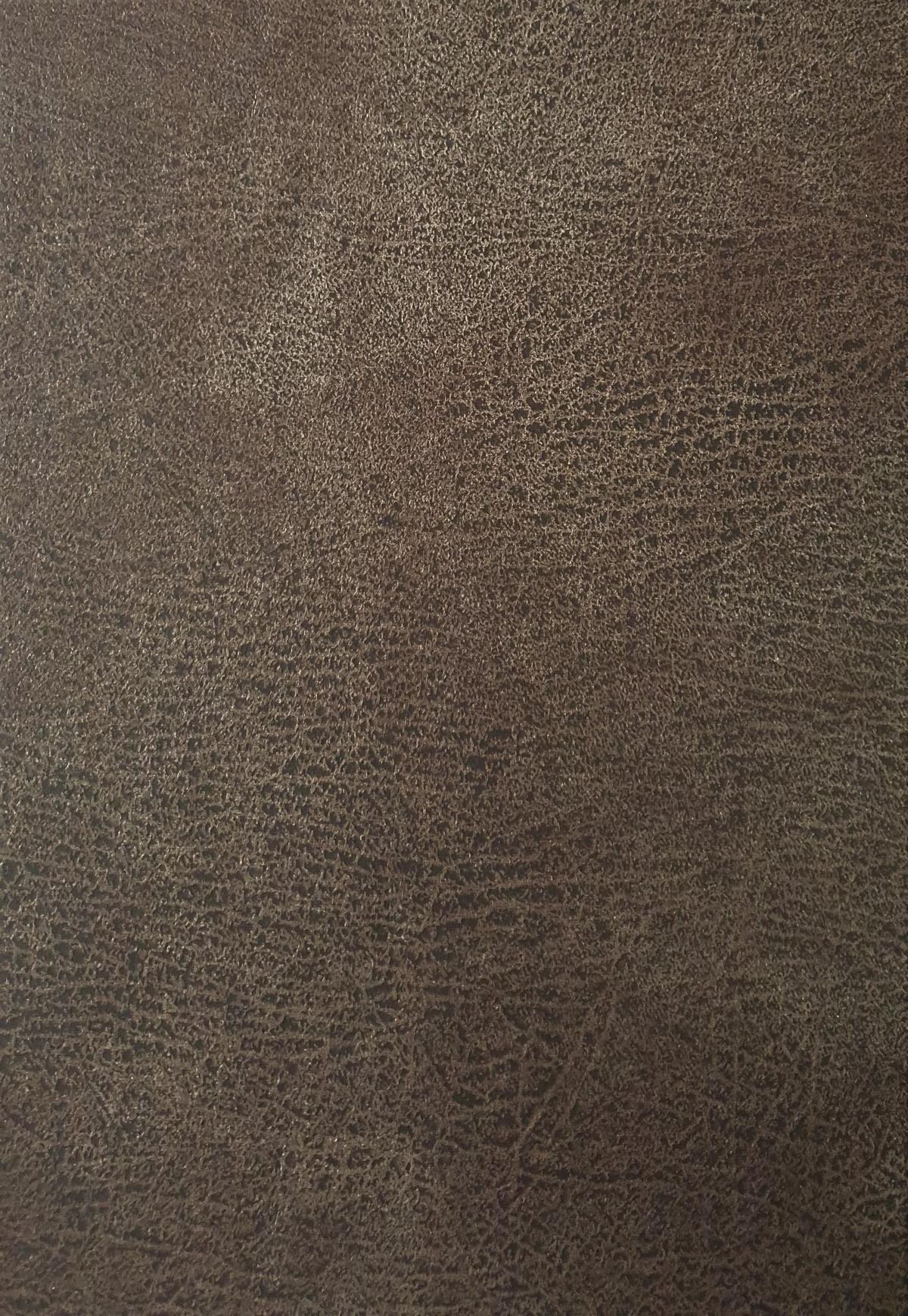 ECKSOFA mit Schlaffunktion, Bettkasten, Wellenunterfederung, Ottomane links B266/T186/H90 cm, Mikrofaser Leder-Optik Vintage Braun / 18014 - Schwarz/Braun, Kunststoff/Textil (266/186cm) - luma-home