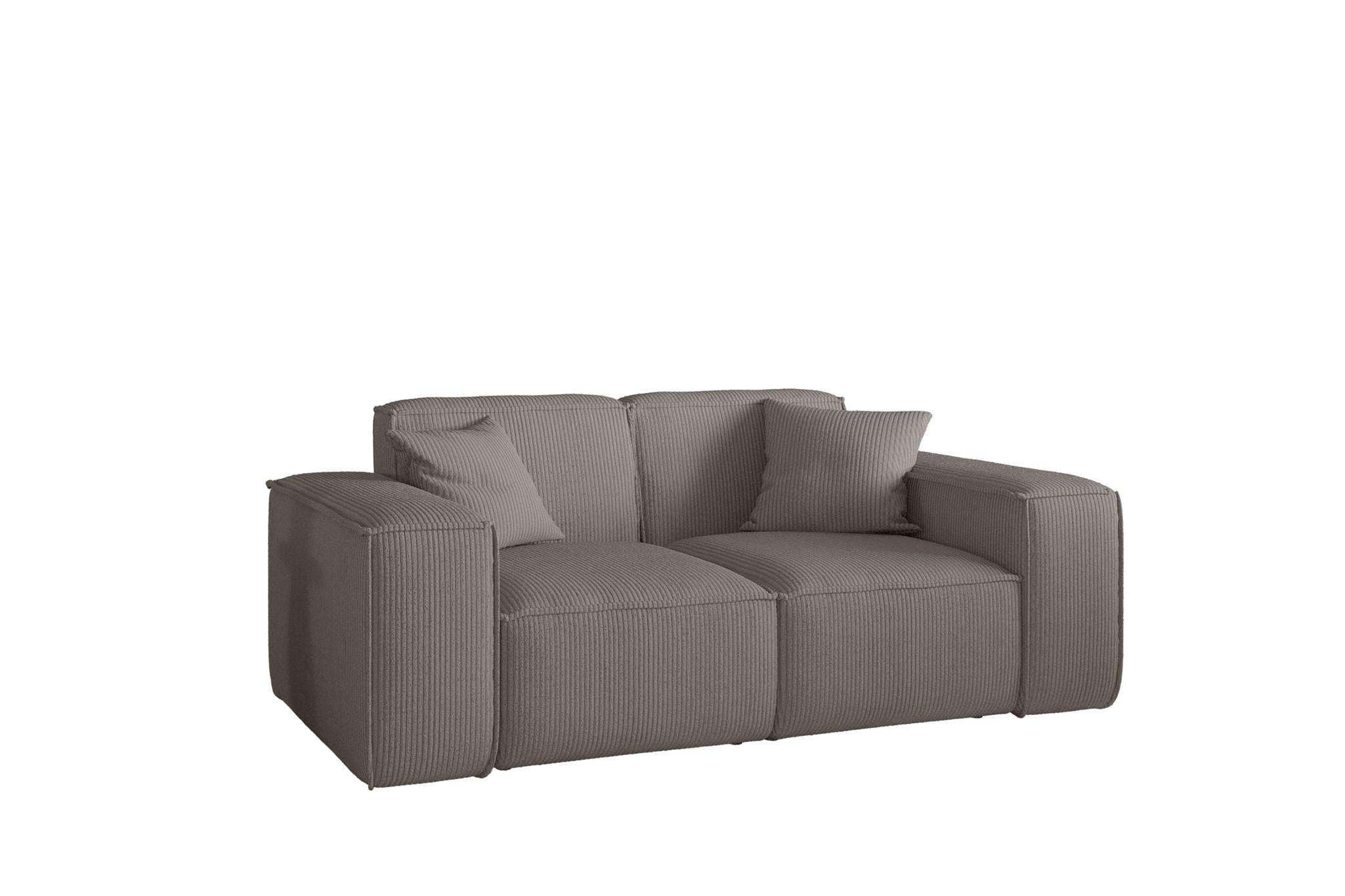 SOFA Celes Premium 2-sitzer Stoff Scala - Taupe, Holzwerkstoff/Textil (186/73/88cm) - Fun Möbel