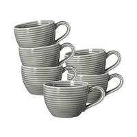 ESPRESSOTASSEN Beat Color Glaze Perlgrau 0,11 l 6er Set - Grau, Keramik (0.11L) - Seltmann Weiden
