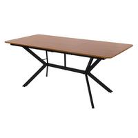 ESSTISCH aus MDF Dunkelbraun mit Stahlgestell rechteckig - Dunkelbraun, Holzwerkstoff (180/80/75cm) - ML-DESIGN