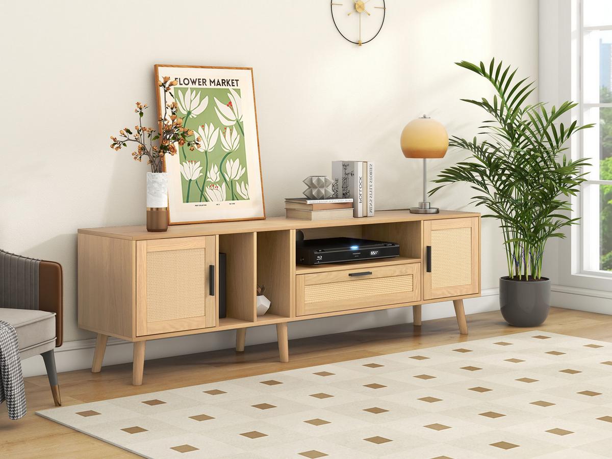 TV-MÖBEL Holzfarben 180/40/54cm - Braun, Holzwerkstoff/Metall (40/54/180cm) - Urban Meuble