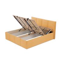 POLSTERBETT Dalas Gold 160 x 200 x 40 cm Bettkasten Mit hochwertiger Matratze H2 (bis 100 kg) und Lattenrost - Goldfarben, Holz (160/200cm) - Halmon Schlafkomfort Betten 