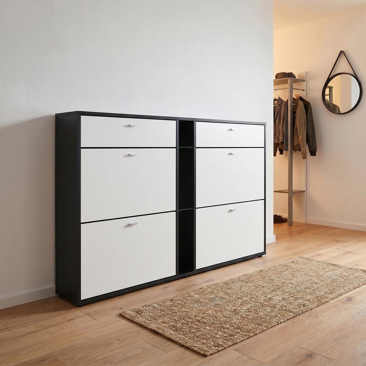 SCHUHSCHRANK Today Fronten in Weiß matt - Weiß, Holzwerkstoff (155.5/95/28cm) - Vladon
