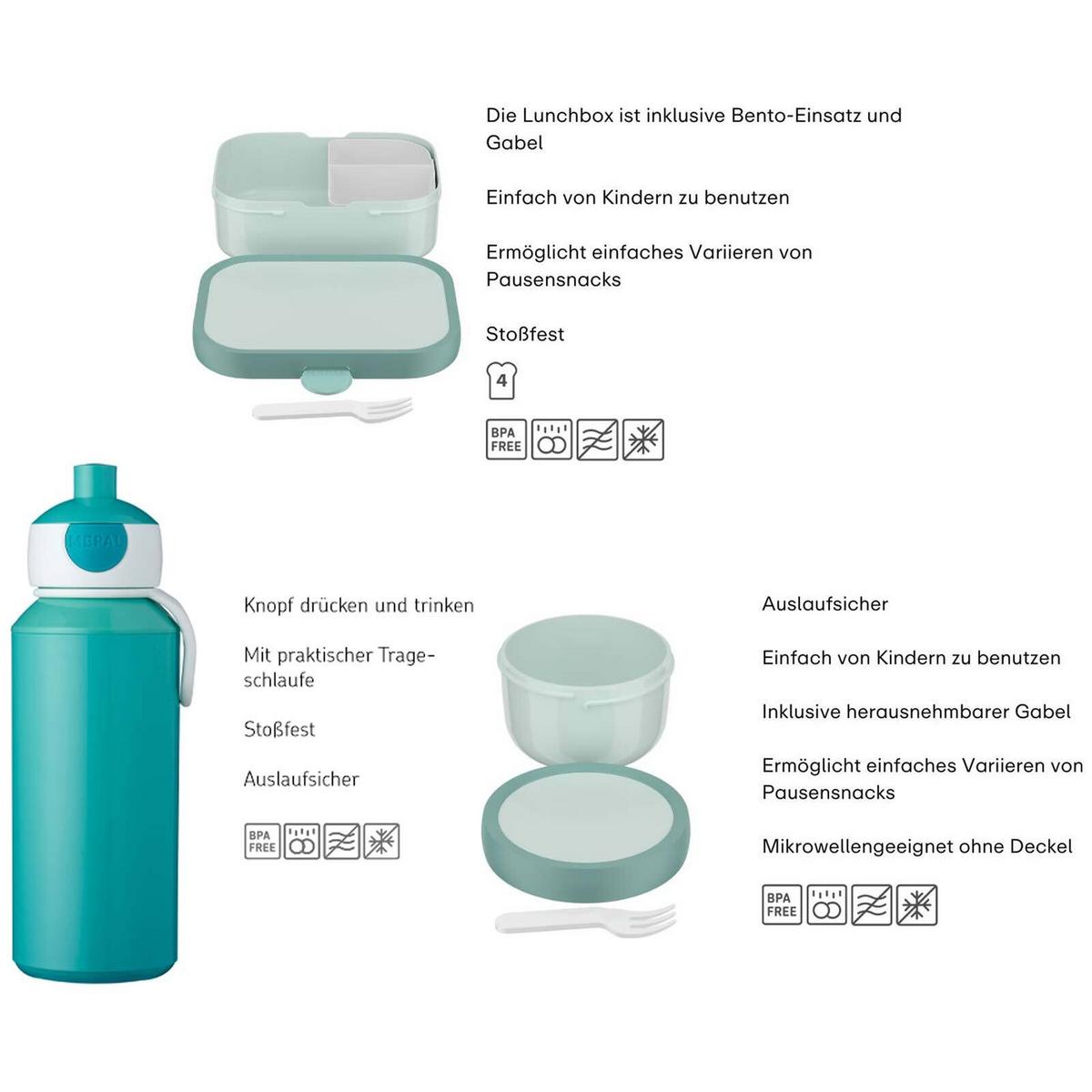 LUNCHSET Campus Cool Pink 3-tlg. - Pink, Kunststoff (2/2/2cm) - Mepal