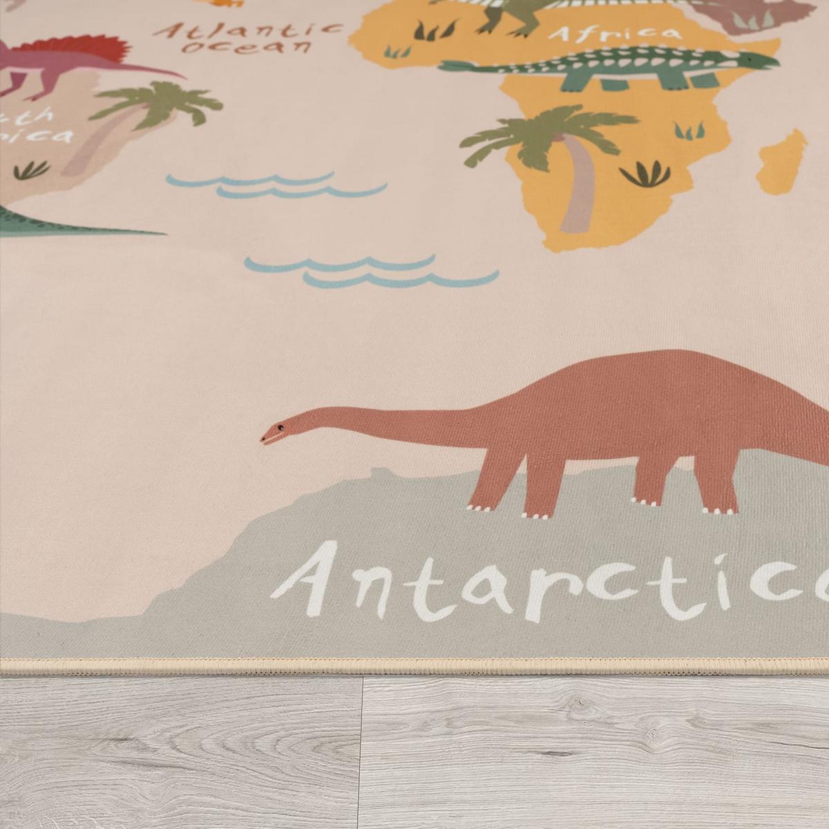 KINDERTEPPICH Dino Beige 120 x 160 cm - Beige, Kunststoff (120/160cm) - TT Home