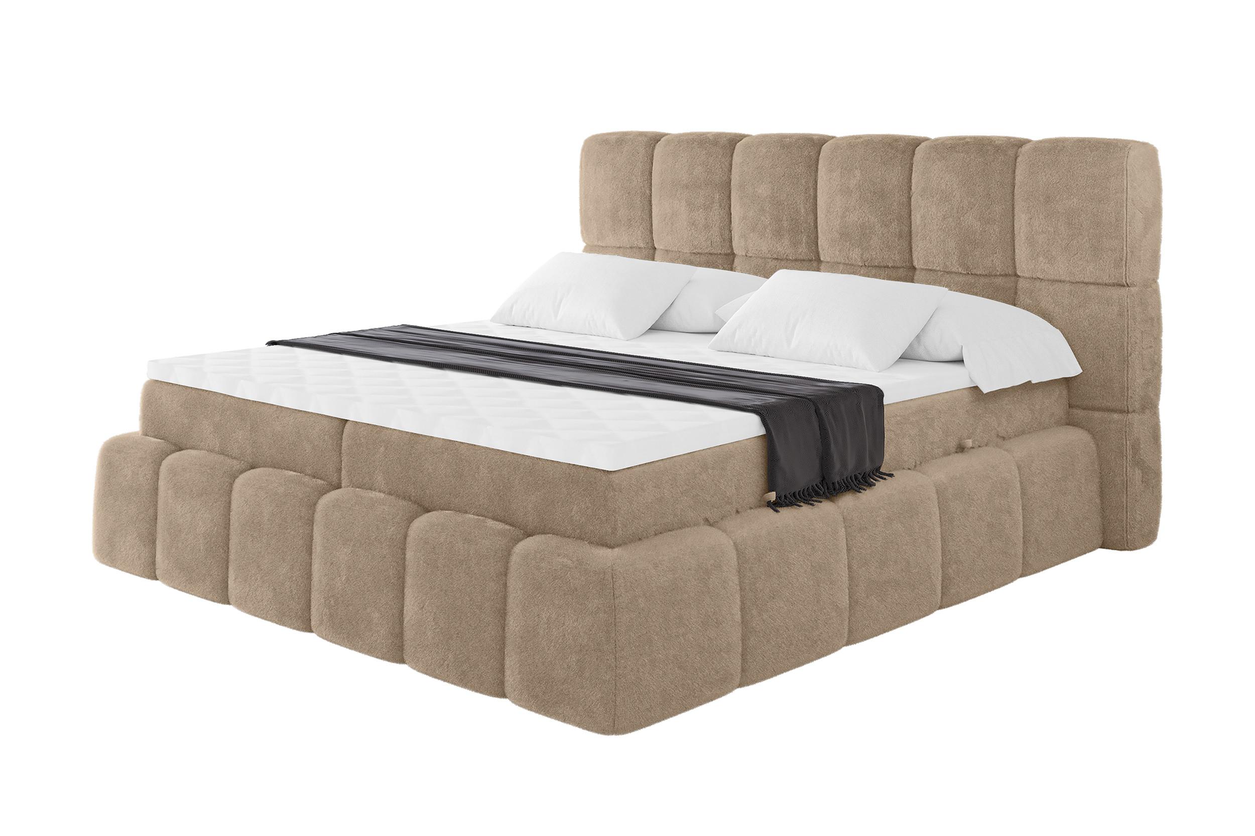 BOXBETT - AURI-H4 - 140x200 Beige Lapitt - Cappuccino, Holzwerkstoff (140/200cm) - ALTDECOR