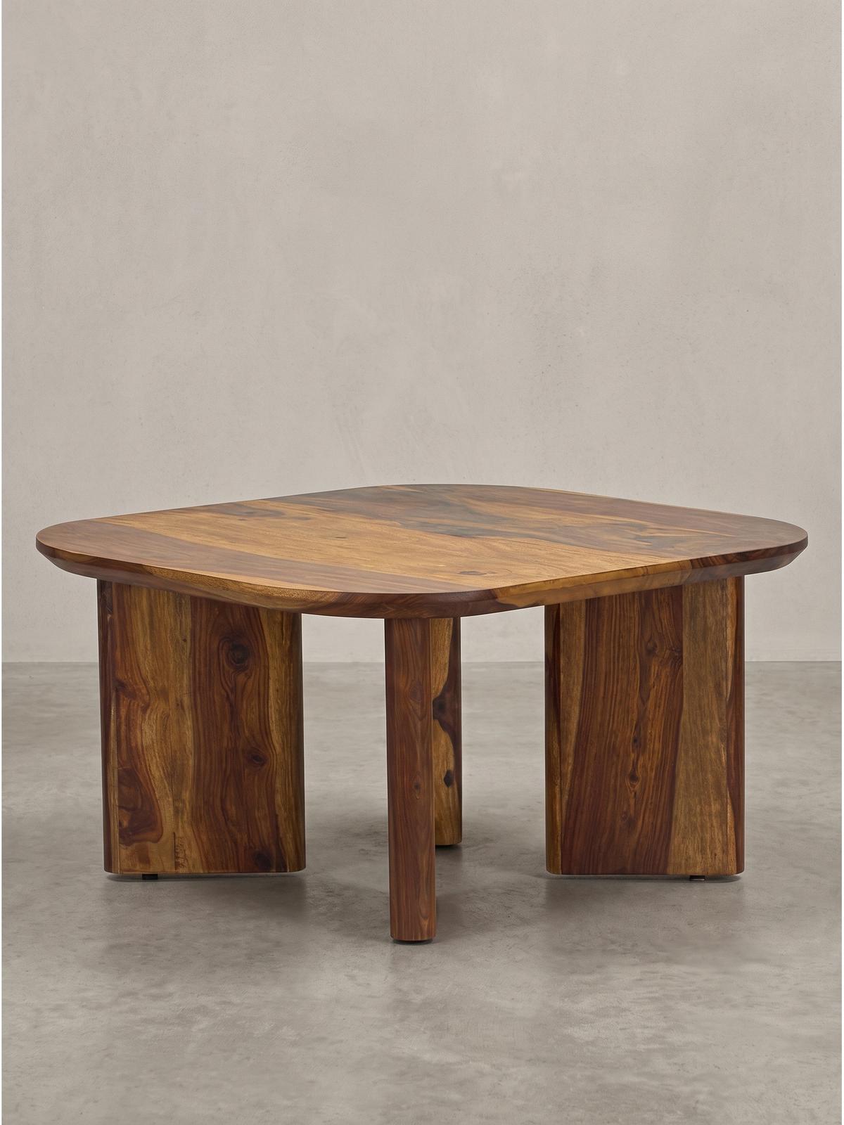 COUCHTISCH CAZORLA, Dunkles Massivholz, 60 x 60 x 32,5 cm - Braun, Holz (60/60/32.5cm) - KADIMA DESIGN