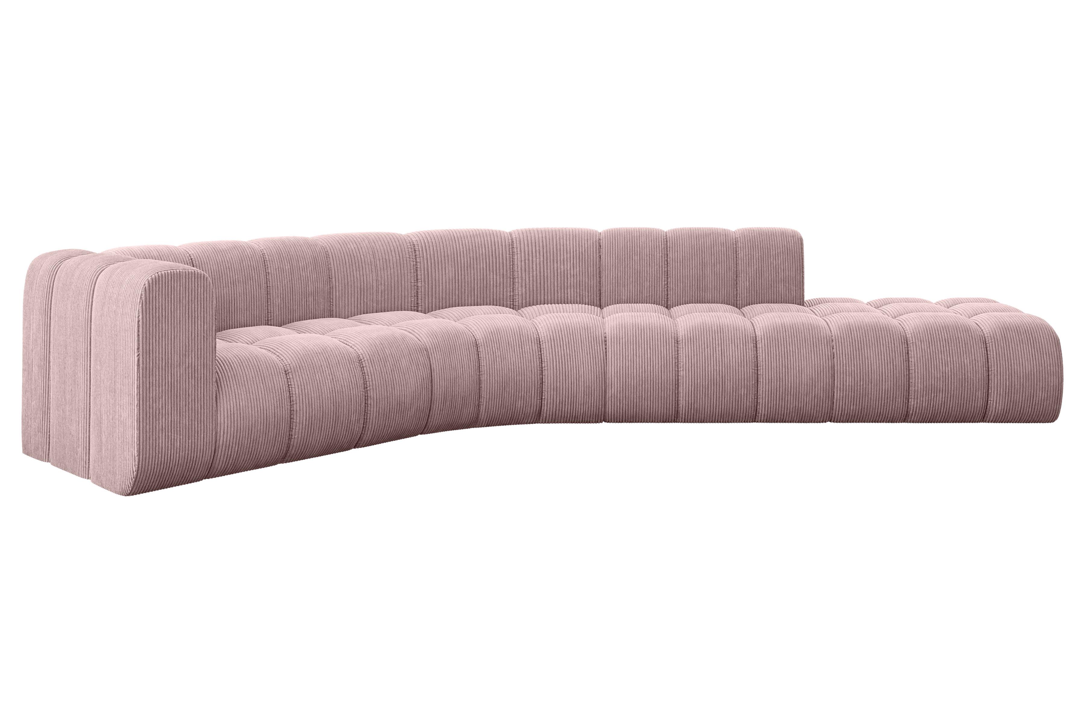 ECKSOFA modulares Sofa Tilmo-L1 - 399x194x70 cm Rosa - Rosa, Holzwerkstoff/Textil (399/194cm) - ALTDECOR