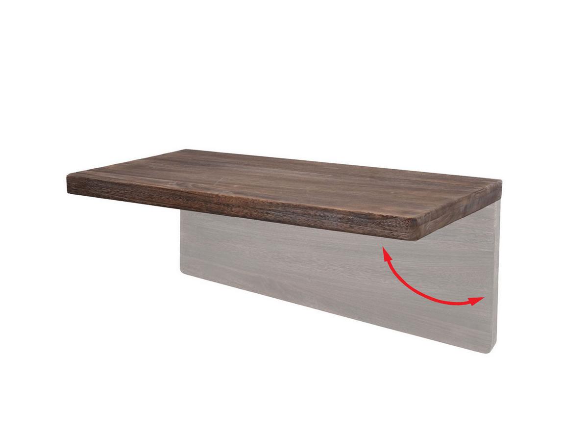 WANDTISCH KLAPPBAR rechteckig Braun - Braun, Holz (100/20/50cm) - MCW