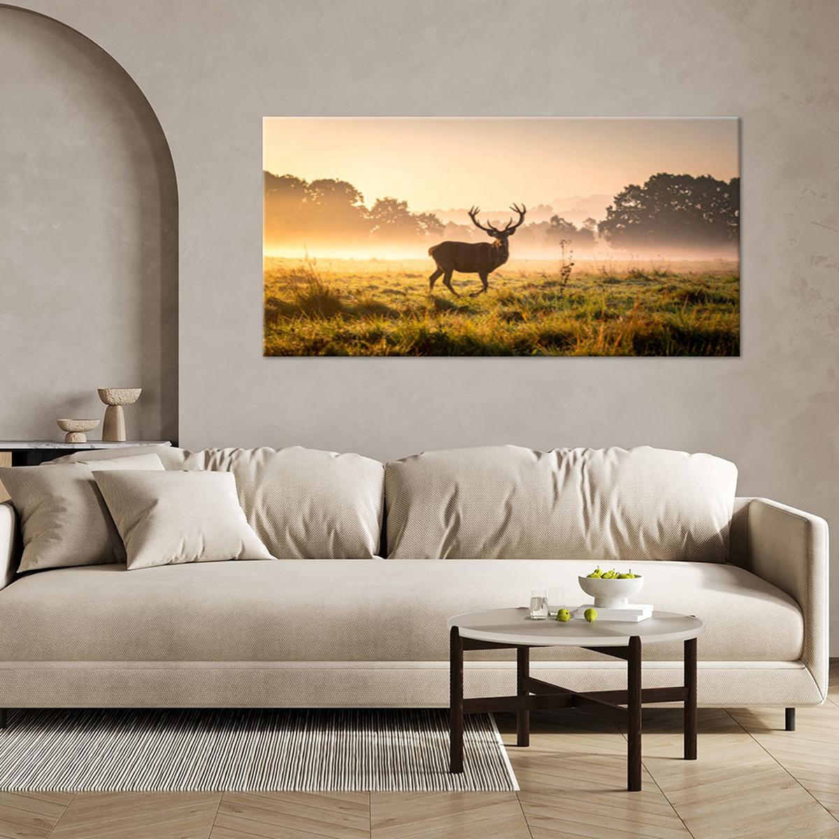 LEINWANDBILD Landschaften 80x40cm - Beige, Textil (80/40cm) - Feeby