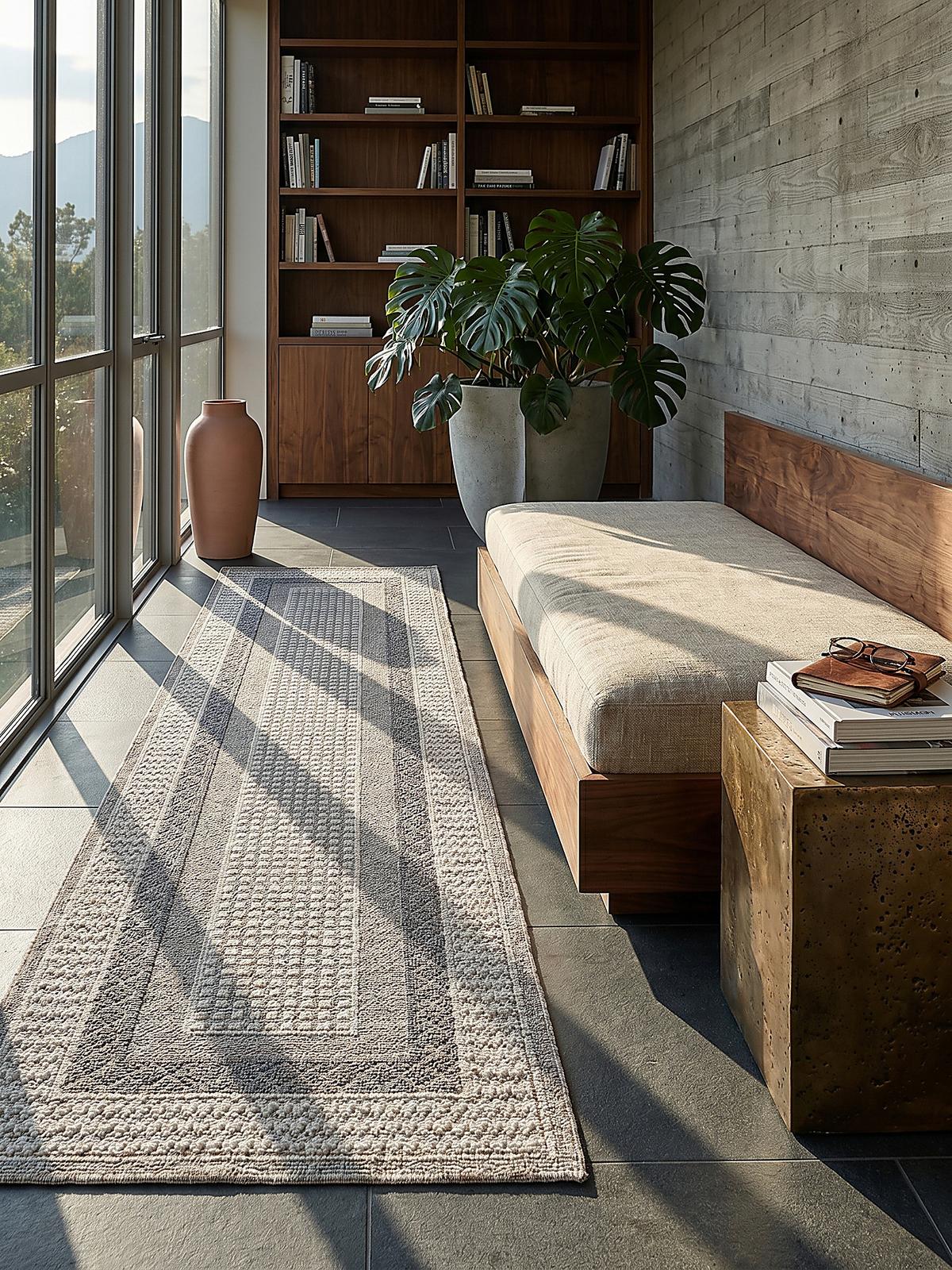 KURZFLORTEPPICH Waschbar NORA, mit Bordüre, Grau, 78 x 300 cm - Grau, Textil (300/78cm) - KADIMA DESIGN