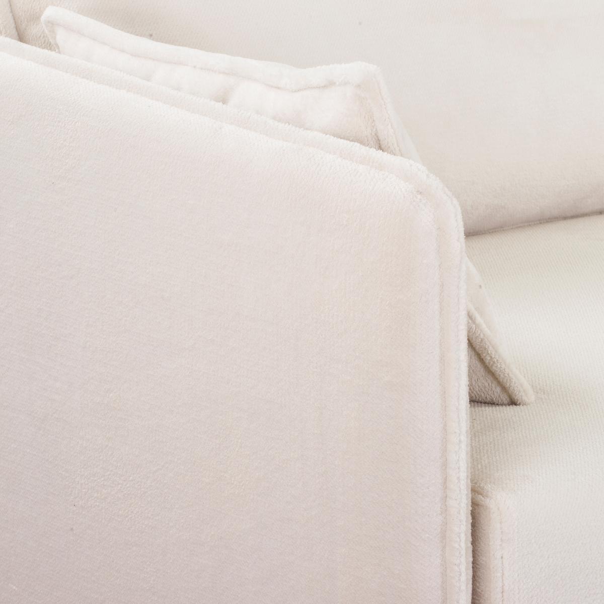 BETTSOFA ARNO Beige Plüsch-Stoff mit Schlaffunktion - Beige, Textil (102/97/216cm) - MASSENO
