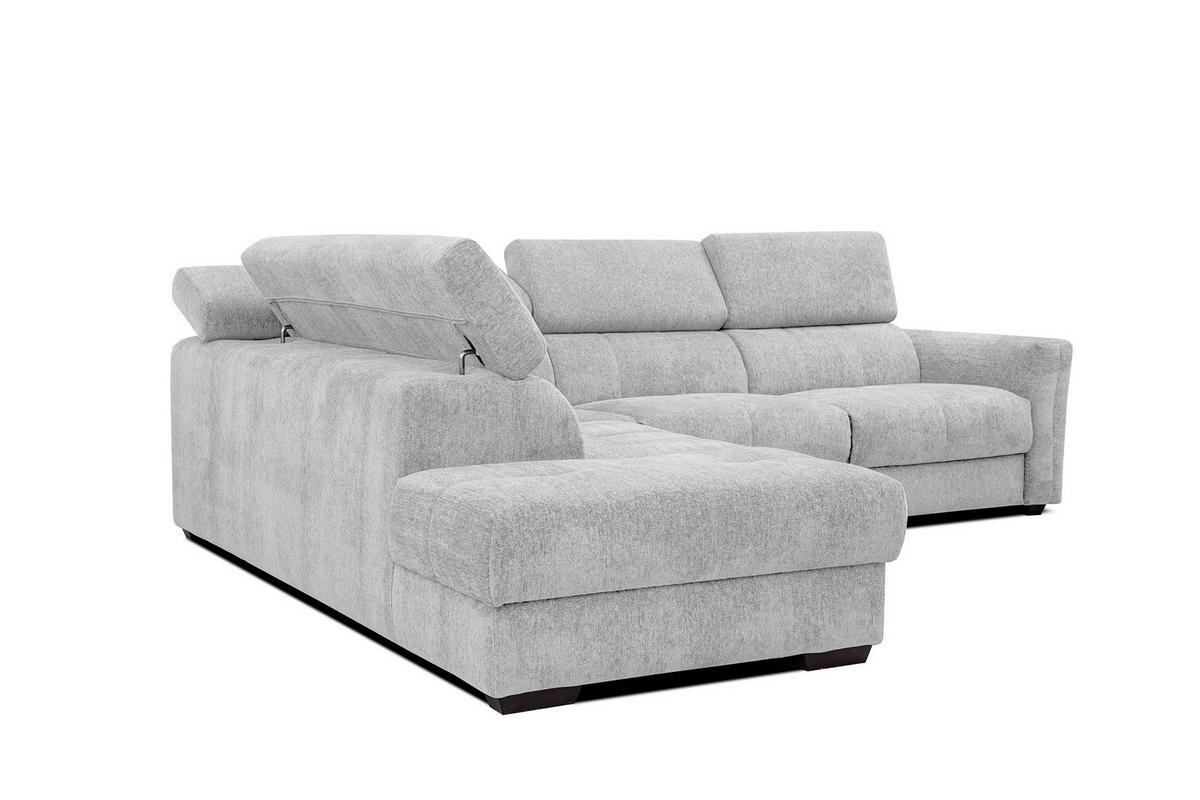 ECKSOFA CALVERA 5-Sitzer, hellgrau - Hellgrau, Holzwerkstoff/Textil (239/298cm) - Wozimo