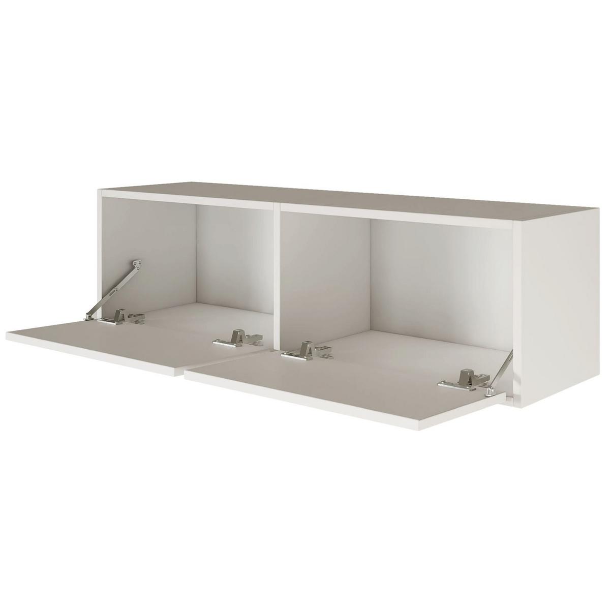 TV-LOWBOARD hängend, 2 Klappen, Weiß, 100 cm - Weiß, Holzwerkstoff (100.6/30/30cm) - Selsey