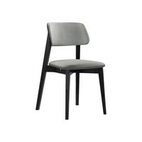 WOHNZIMMER STUHL KT63/C, Holzfarbe: Schwarz - Schwarz/Grau, Holz/Textil (47/80/49cm) - MIRJAN24